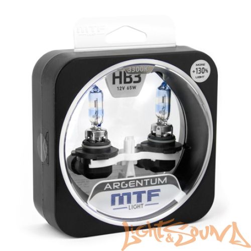 MTF ARGENTUM +130% HB3/9005, 12V, 65W Галогенные лампы (2 шт)