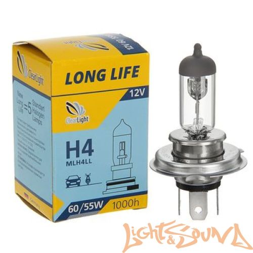 Clearlight LongLife H4 12V, 60/55W Галогенная лампа (1шт)