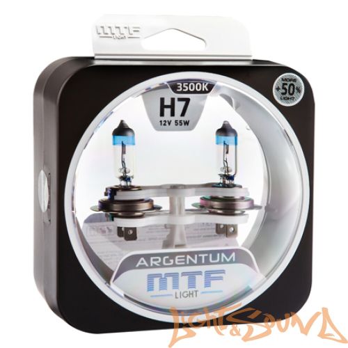 MTF ARGENTUM +50% H7, 12V, 55W Галогенные лампы (2 шт)