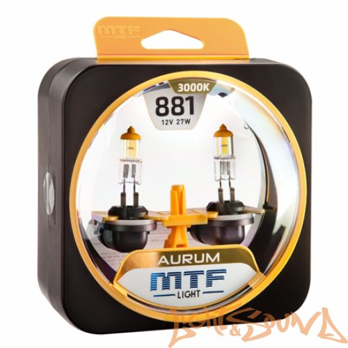 MTF Aurum H27(881), 12V, 27W Галогенные лампы (2шт)