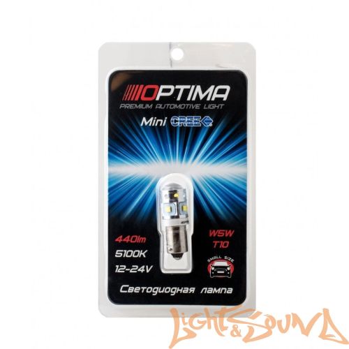 Optima Premium MINI T4W CAN CREE_ XBD*6, 5500K, 12V (BA9S), 1шт