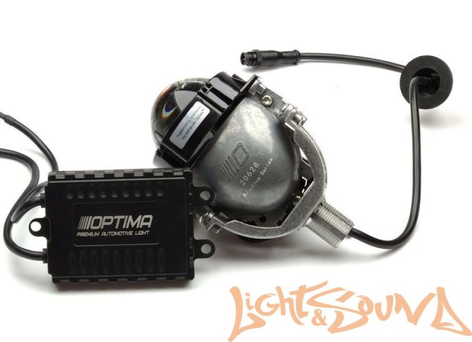 Бидиодная линза Optima Premium Bi-LED Lens Adaptive Series 2.8", под бленду 3.0" цвет белый, 1шт