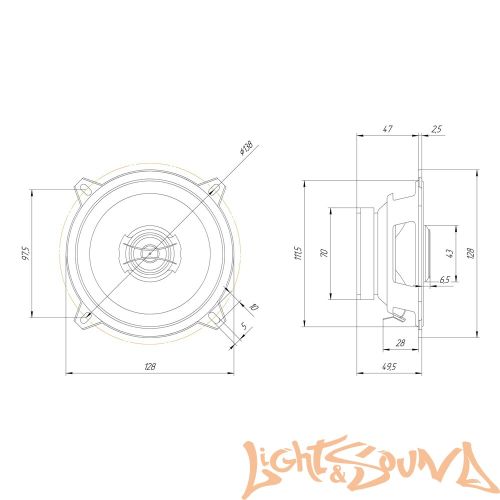 Oris Electronics JB-502 (13 см) 2-полосная коаксиальная акустическая система