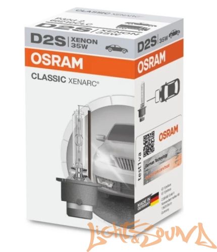 Ксеноновая лампа Osram Xenarc Classic D2S, 35W, 1шт