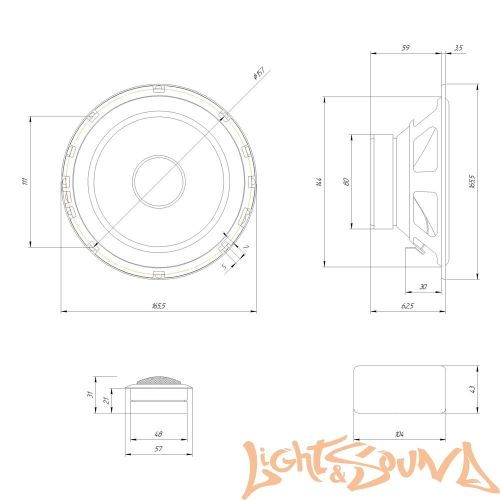 Oris Electronics JB-65Q 6.5" (16.5 см) 2-полосная компонентная акустическая система