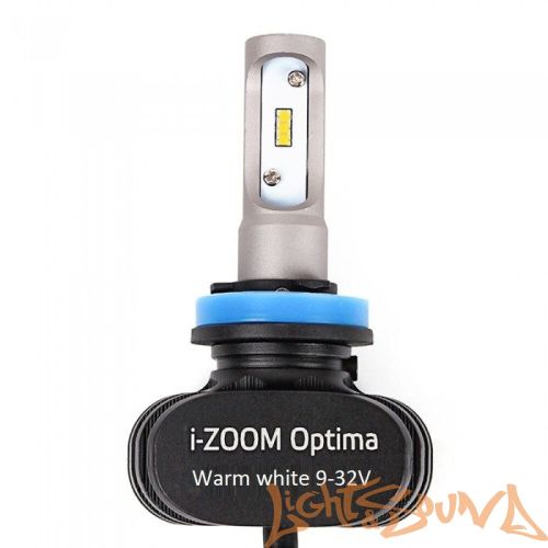 Светодиод головного света Optima i-Zoom H11 LED, Seoul-CSP, Warm White, 9-32V (2шт)