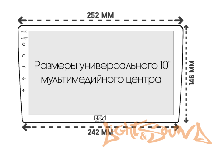 Переходная рамка для Toyota Hilux 2015+ для установки MFA дисплея (левый руль)