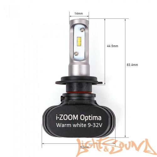 Светодиод головного света Optima i-Zoom H7 LED, Seoul-CSP, Warm White, 9-32V (2шт)