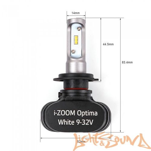 Светодиод головного света Optima i-Zoom H7 LED, Seoul-CSP, White, 9-32V (2шт)