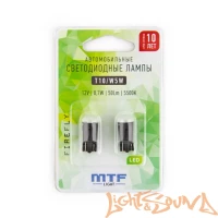 MTF Light серия FIREFLY, W5W/T10,12В, 0,5 Вт, 5500К холодный белый, 2шт