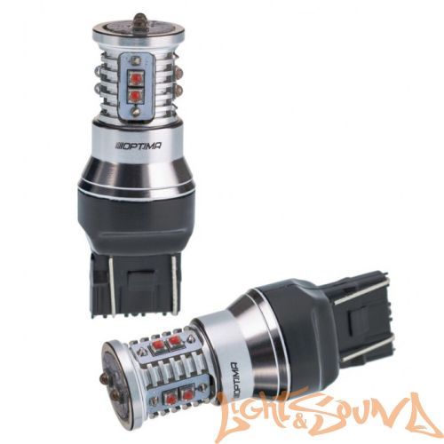 Optima Premium 7443 MINI RED, CAN CREE XB-D*10, 5500K, 50W 12V (W3X16g) двухконтактная, 1шт