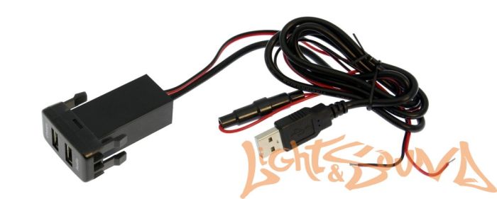 USB разъём в штатную заглушку для Toyota 2009-2021 (с зарядным устройством)