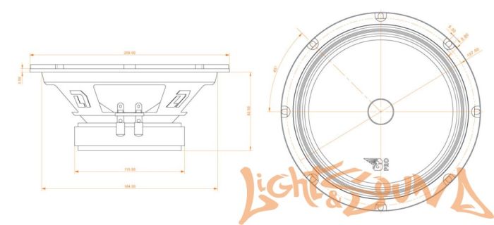 DL Audio Gryphon Pro 200 среднечастотные динамики (комплект)