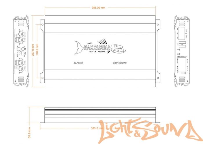 4-х канальный усилитель мощности DL Audio Barracuda 4100