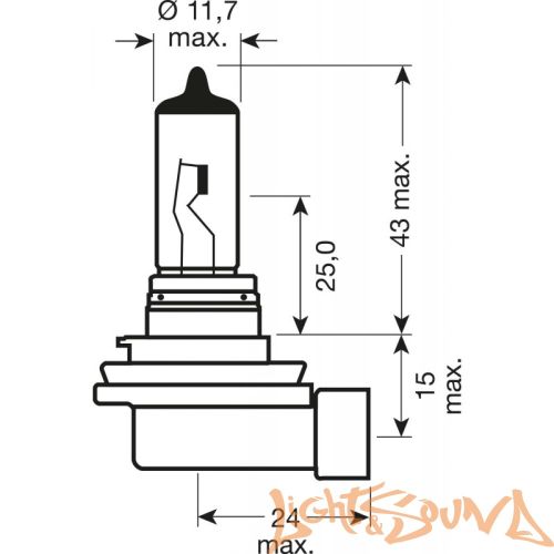 Osram Original Line H11 12V, 55W Галогенная лампа (1шт)