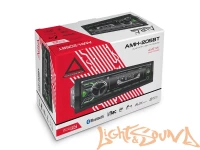 Aura AMH-205BT USB-ресивер, 4x51w, USB SD/FM/AUX/BT, 2 RCA, зелёная подсветка, съёмная рамка