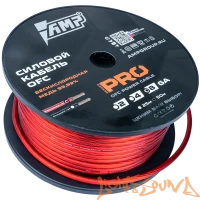 AMP PRO 100% Кабель силовой, OFC Extremely flexible, 8GA/8мм2 красный, 50м в катушке