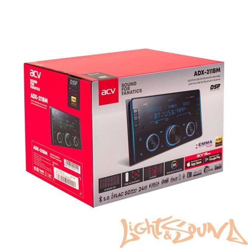 ACV ADX-211BM DSP 2DIN 4х50 FM/USB/AUX/Bluetooth/Flac 3RCA