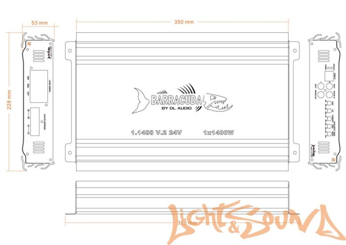 DL Audio Barracuda 1.1400 24V усилитель мощности 1-канальный