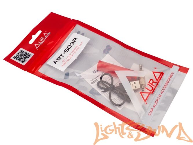 Aura ABT-903R AUX адаптер, Mini 3,5mm jack, красный