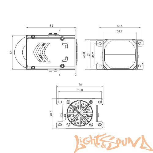 Бидиодная линза MTF LIGHT MaxBeam Compact линзованный, 2", 6000K, 1шт