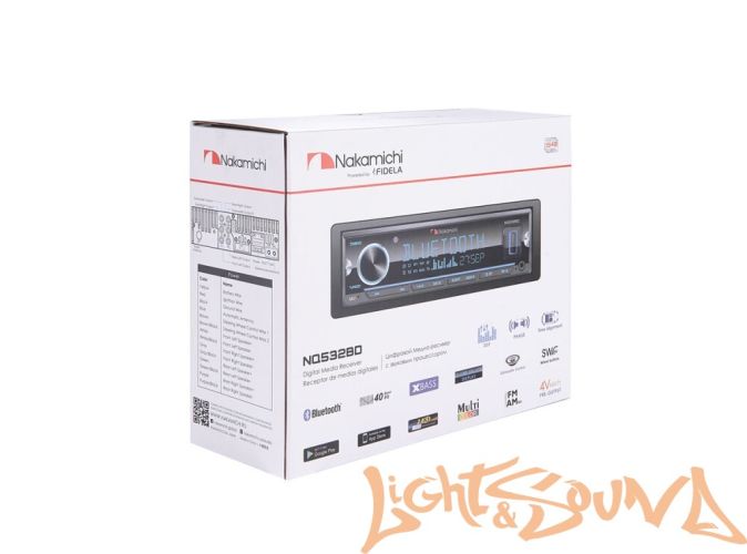 Nakamichi NQ532BD USB-ресивер, 4х50, DSP/USB/AUX/Bluetooth