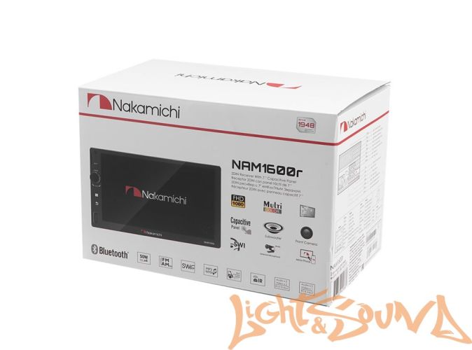 Nakamichi NAM-1600r 2din, 4х50, USB/MP3/SD/Bluetooth, 7дюймов