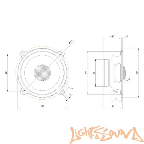 Oris Electronics FT-502 (13 см) 2-полосная коаксиальная акустическая система