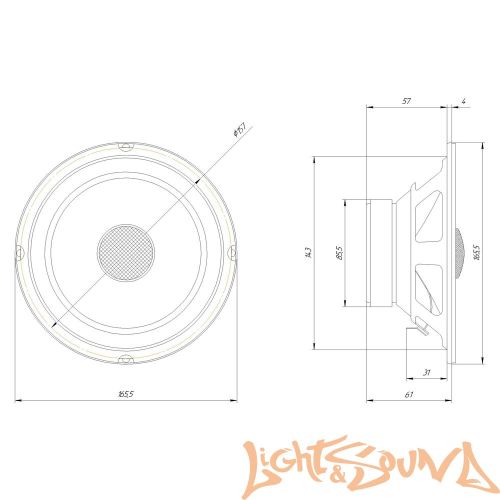 Oris Electronics FT-652 6.5" (16,5 см) 2-полосная коаксиальная акустическая система