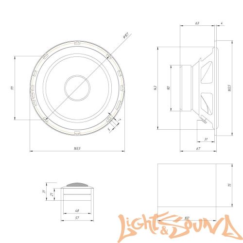 Oris Electronics JB-65S 6.5" (16.5 см) 2-полосная компонентная акустическая система