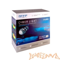 Бидиодная линза MTF light Bi-LED Cyber Light 12V ближ/дальний 57/67Вт, 3", 6000K, 1шт