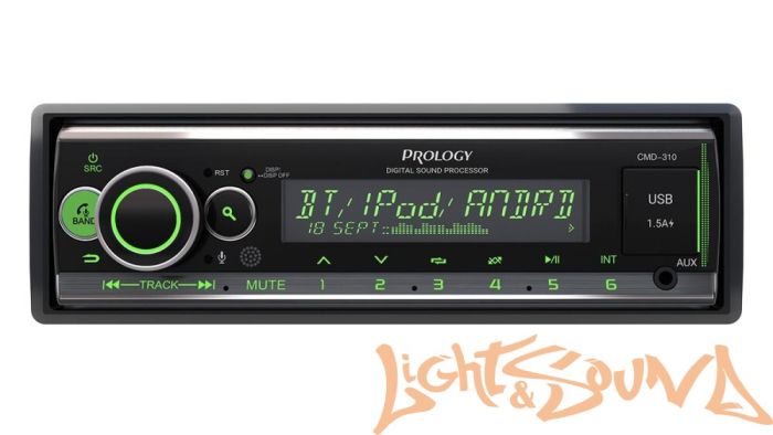 Prology CMD-310 4 х 55 Вт, FM/USB/BT ресивер с DSP процессором