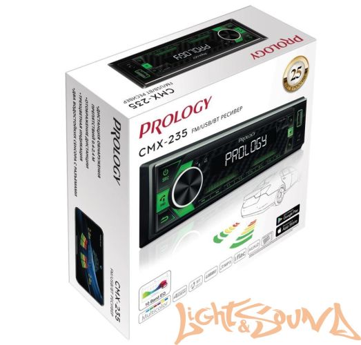 Prology CMX-235 4 х 55 Вт, FM / USB ресивер с Bluetooth и парковочной системой