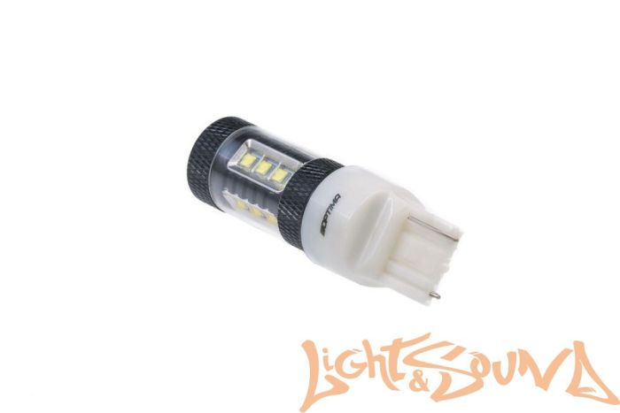 Optima Premium W21W 7440 CREE*10, 5100K, 80W, 12V (W3X16b), 1шт