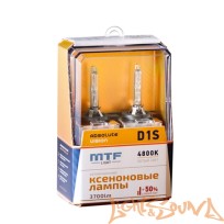  Ксеноновая лампа MTF Light D1S, ABSOLUTE VISION +50%, 3800lm, 4800K, 35W, 85V, 1шт