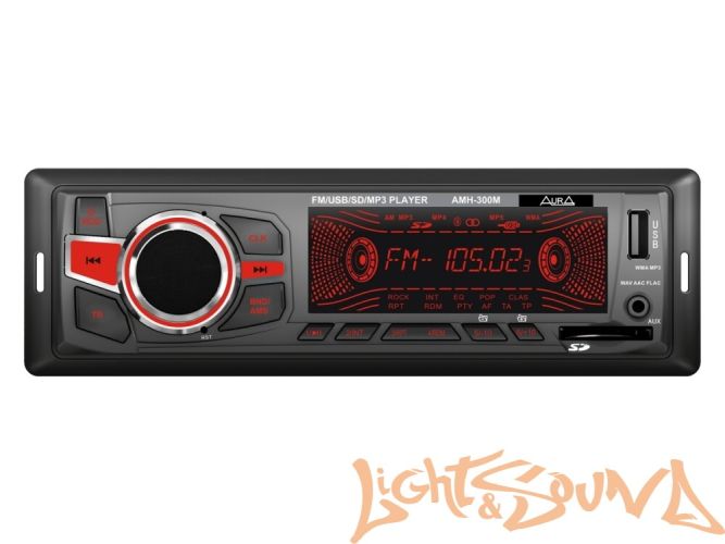 Aura AMH-300M USB-ресивер, 4x51w, USB/SD/FM/AUX, 2 RCA, iD3-TAG, мультицвет (7 цветов)