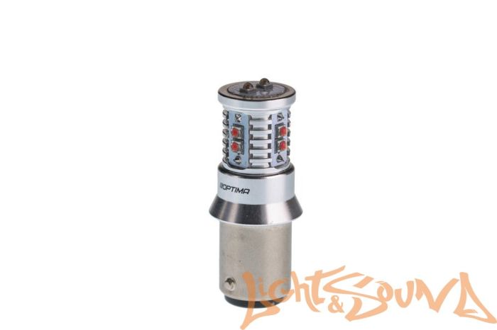 Optima MINI P21/5W, RED, CAN, CREE XB-D*10, 5500K, 50W, 12V (BaY15D), двухконтактная, 1шт