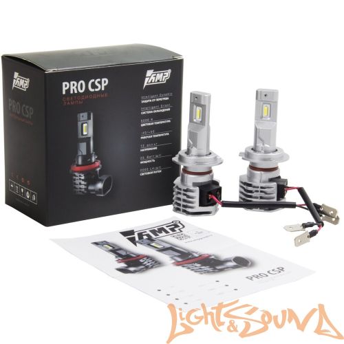 Светодиод головного света AMP PRO CSP H7 (2 шт)