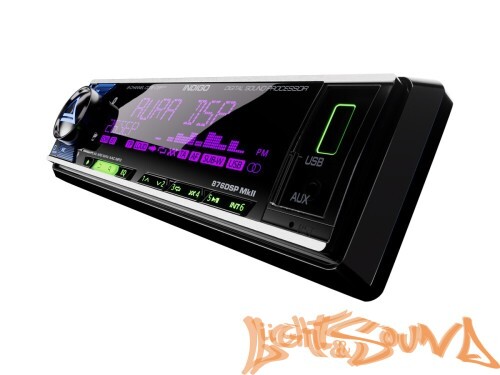 Aura INDIGO-876DSP USB-ресивер, 4х51w, USB (1.2A)/FM/AUX/BT,4RCA,DSP,RGB подсветка