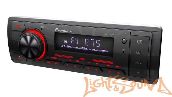 Premiera MVH-120 4 х 55 Вт, FM / USB ресивер с Bluetooth