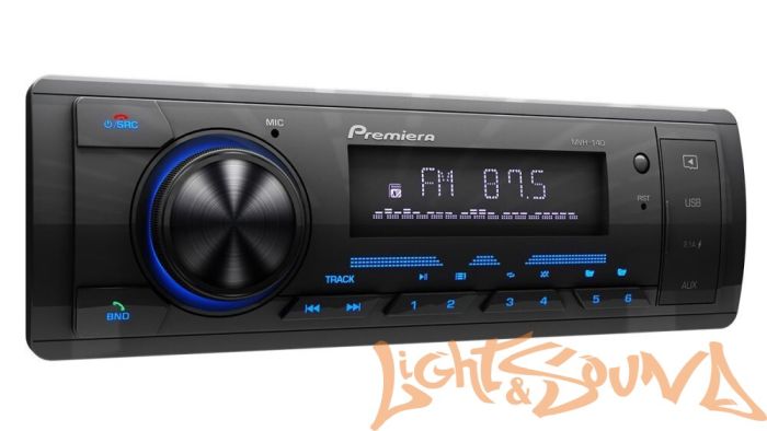 Premiera MVH-140 4 х 55 Вт, FM / USB ресивер с Bluetooth (синяя подсветка)