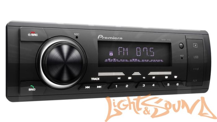 Premiera MVH-150 4 х 55 Вт, FM / USB ресивер с Bluetooth (белая подсветка)