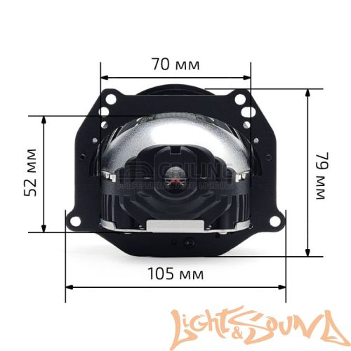 Бидиодная линза Criline 3.0" BI-LED D3 DarkBreaker, 1шт