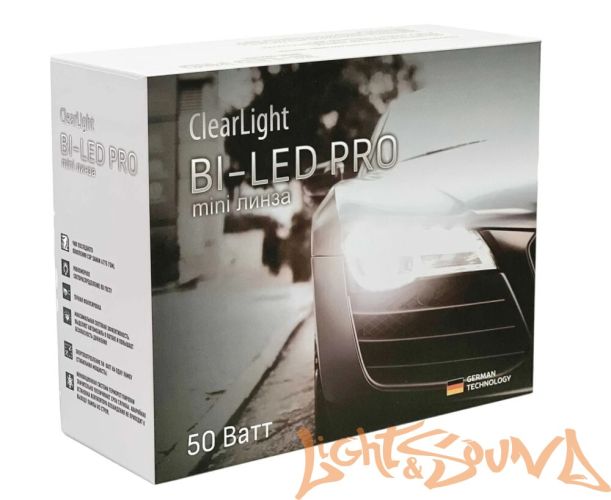 Светодиодная линза Clearlight H4 mini Pro 50 радиатор 6000K, 1шт