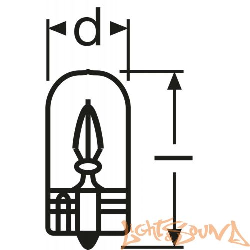 Osram Original Line W5W 24V, 5W Лампа накаливания ,в уп. 10шт, (1шт)