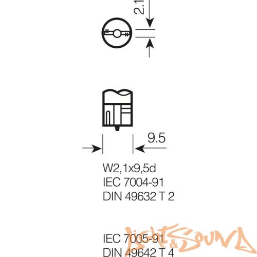 Osram Original Line W5W 24V, 5W Лампа накаливания ,в уп. 10шт, (1шт)