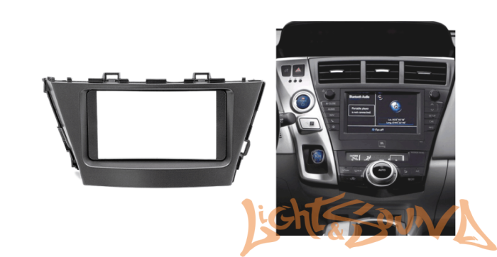 Переходная рамка для Toyota Prius v 2013- Wide 2 din