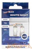  LUXSAR WHITE NIGHT W5W (T10) 1SMD 60LM 6000K 12V (2шт)