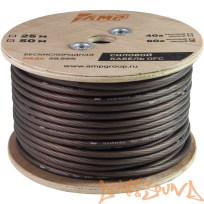 AMP 100% Кабель силовой, OFC Ultraflexible, 8GA/8мм2 чёрный, 50м в катушке