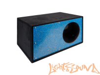 Корпус для сабвуфера DSD 12" Искра Желтая на Синем на трубе 160, (65Л)